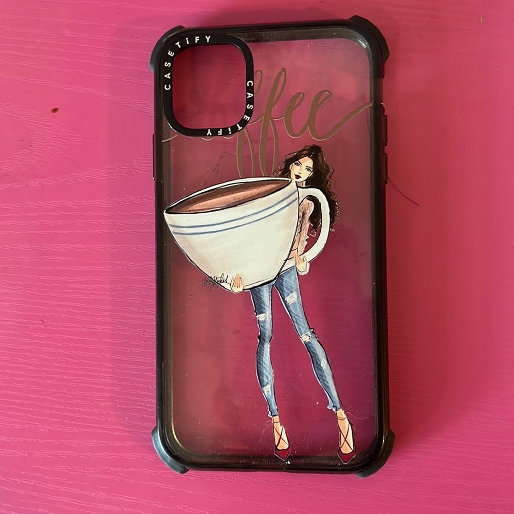 Casetify iPhone 11 coffee girl case